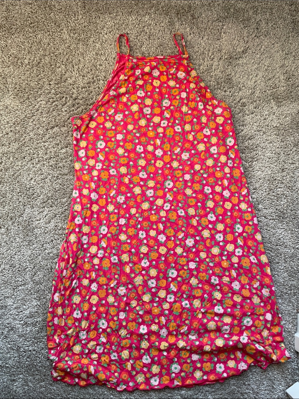 Women's Pink Floral Mini Dress